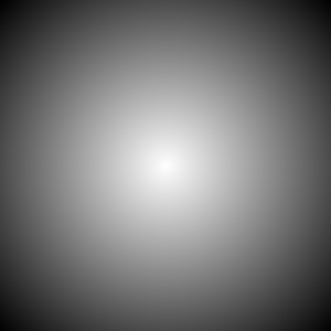 Bright center fades to black