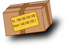 Picture of a package with a mailing label