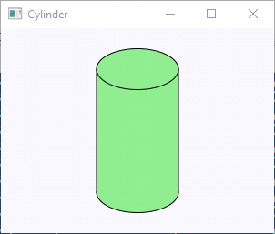 View of Cylinder with back edge Hidden