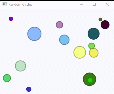 Many Random Circles