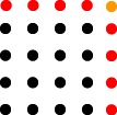 square grid of dots