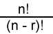 n!/(n-r)!