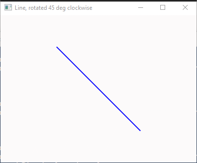 One blue line, rotated 45 degrees clockwise