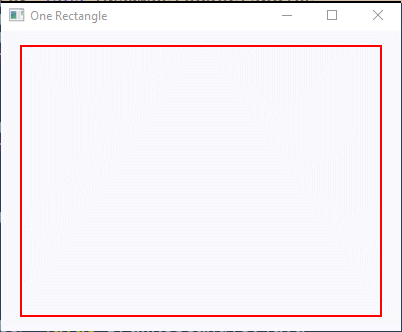 A single Red Rectangle, centered in the window