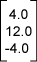 column matrix 4 12 -4
