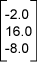 column matrix -2 16 -8