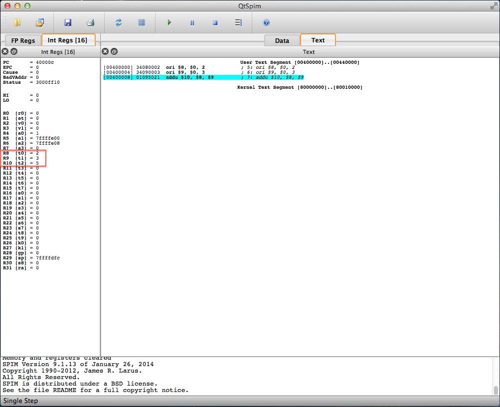 Third Step through the Program