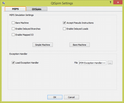SPIM settings