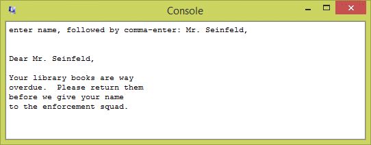 A Fine Letter