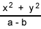 x squared plus y squared over a minus b