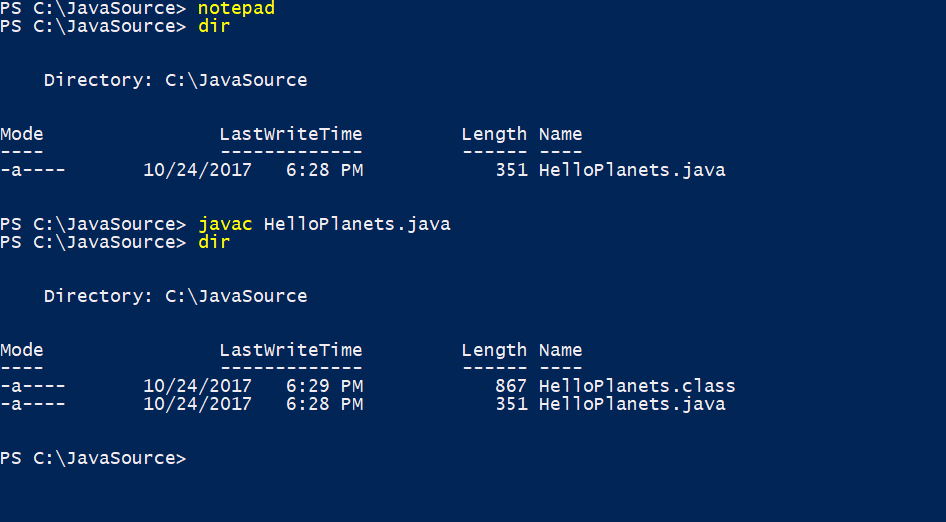 Compile the program with javac
